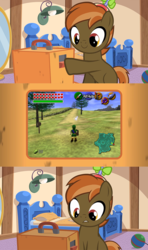 Size: 640x1080 | Tagged: safe, button mash, button's adventures, g4, button's odd game, link, meme, navi, the legend of zelda, the legend of zelda: ocarina of time