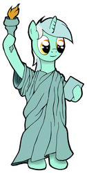 Size: 504x999 | Tagged: safe, lyra heartstrings, pony, g4, bipedal, clothes, costume, female, liberty, solo, standing, statue of liberty