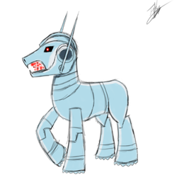 Size: 1000x1000 | Tagged: safe, artist:tomazii7, pony, marvel, ponified, solo, ultron