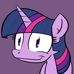 Size: 1001x1001 | Tagged: safe, artist:whatsapokemon, twilight sparkle, g4, female, reaction, smiling, solo