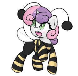 Size: 2209x2143 | Tagged: safe, artist:acharmingpony, artist:fribox, sweetie belle, bee, g4, animal costume, bee costume, clothes, costume, female, solo, sweetie bee
