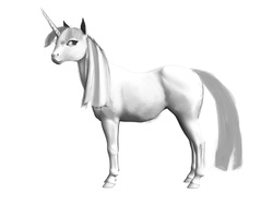 Size: 1333x1000 | Tagged: safe, artist:hattonslayden, twilight sparkle, pony, unicorn, g4, female, grayscale, mare, monochrome, realistic, solo, unicorn twilight