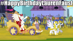 Size: 1280x720 | Tagged: safe, oc, oc only, oc:fausticorn, happy birthday lauren faust, lauren faust