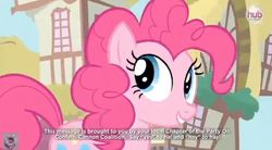 Size: 832x458 | Tagged: safe, pinkie pie, g4, official, best pony contest, female, hub logo, hub network, hubble, promo, solo, the hub