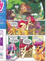 Size: 715x931 | Tagged: safe, idw, official comic, apple bloom, scootaloo, sweetie belle, g4, spoiler:comic, cutie mark crusaders, idw advertisement, preview