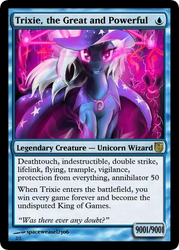 Size: 375x523 | Tagged: safe, artist:spaceweasel2306, trixie, g4, card, magic the gathering