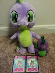 Size: 1377x1836 | Tagged: safe, spike, g4, 3d print, build-a-bear, card, irl, photo, plushie, spike plushie