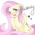 Size: 500x500 | Tagged: safe, artist:shen yi, fluttershy, pegasus, pony, g4, blushing, cute, female, heart, mare, open mouth, pixiv, shyabetes, simple background, solo, white background