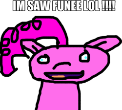 Size: 721x648 | Tagged: safe, pinkie pie, g4, 1000 hours in ms paint, derp, female, image macro, meme, ms paint, solo, text