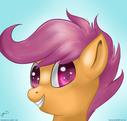 Size: 1500x1430 | Tagged: safe, artist:krucification, scootaloo, pony, g4, female, portrait, solo