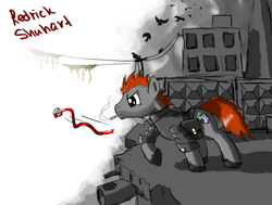 Size: 900x682 | Tagged: safe, pony, ponified, redrick schuhart, roadside picnic, solo