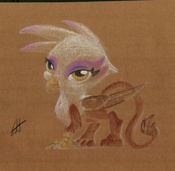 Size: 840x820 | Tagged: safe, artist:getchanoodlewet, gilda, griffon, g4, female, solo, traditional art