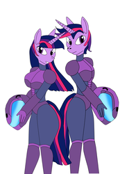 Size: 1788x2583 | Tagged: artist needed, source needed, safe, twilight sparkle, anthro, g4, dusk shine, flight suit, mecha, rule 63, spacesuit, wip