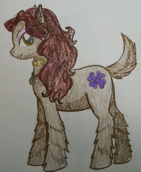 Size: 747x906 | Tagged: safe, artist:divinekitten, pony, clawdeen wolf, monster high, ponified, solo, traditional art