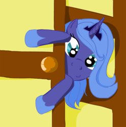 Size: 800x806 | Tagged: safe, princess luna, alicorn, pony, g4, door, female, mare, s1 luna, solo