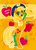 Size: 500x700 | Tagged: dead source, safe, artist:yousukou, applejack, earth pony, pony, g4, female, looking back, rearing, solo