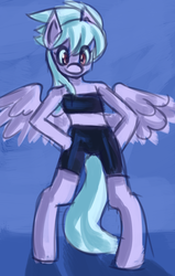 Size: 1240x1953 | Tagged: safe, artist:fauxsquared, cloudchaser, pony, g4, bandeau, bipedal, female, midriff, solo