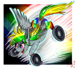 Size: 1155x1034 | Tagged: safe, artist:rubykyogre616, oc, oc only, oc:wheely bopper, original species, wheelpone, solo