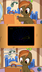 Size: 640x1080 | Tagged: safe, edit, button mash, earth pony, pony, button's adventures, g4, arcade, atari, button's odd game, c:, colt, confused, crossover, frown, male, meme, sitting, smiling, tempest, text