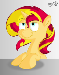 Size: 650x830 | Tagged: safe, artist:benja, sunset shimmer, pony, unicorn, ask ask-the-ponies, g4, female, solo