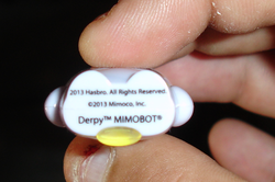 Size: 1111x738 | Tagged: safe, derpy hooves, g4, official, flash drive, hand, irl, merchandise, mimobot, name, no pony, photo, trademark