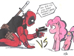 Size: 811x612 | Tagged: safe, artist:jax-81, pinkie pie, g4, crossover, deadpool