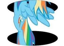 Size: 350x250 | Tagged: safe, rainbow dash, g4, female, flying, juxtaposition bait, solo