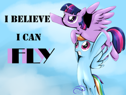 Size: 2540x1927 | Tagged: safe, artist:poisonicpen, rainbow dash, twilight sparkle, alicorn, pony, g4, female, mare, twilight sparkle (alicorn)