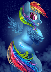 Size: 2480x3508 | Tagged: safe, artist:php154, rainbow dash, g4, female, solo, spread wings, wings