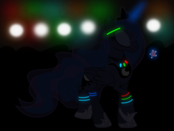 Size: 1600x1200 | Tagged: safe, artist:longct18, princess luna, g4, dancing, nightclub, rave