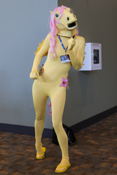 Size: 1280x1912 | Tagged: safe, fluttershy, human, bronycon, g4, cosplay, hoers mask, irl, irl human, photo, solo, waifuwaifuflutterass