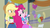 Size: 1920x1080 | Tagged: safe, screencap, applejack, pinkie pie, equestria girls, g4, apple cider, balloon, bracelet, cider, clothes, heart balloon, jewelry, skirt