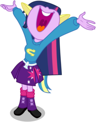 Size: 4734x6000 | Tagged: safe, artist:masem, twilight sparkle, equestria girls, g4, my little pony equestria girls, absurd resolution, boots, female, happy, helping twilight win the crown, open mouth, shoes, simple background, solo, transparent background, vector, volumetric mouth