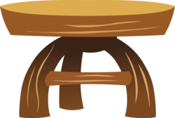 Size: 3039x2048 | Tagged: safe, artist:grievousfan, fabulous, furniture, masterpiece, no pony, object, resource, sculpture, simple background, stool, table, transparent background, vector