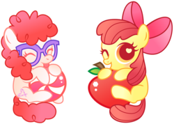 Size: 656x468 | Tagged: safe, artist:disfiguredstick, apple bloom, twist, earth pony, pony, g4, :p, adorabloom, cute, duo, duo female, female, filly, foal, glasses, heart, heart eyes, monochrome, simple background, smiling, tongue out, transparent background, twistabetes, wingding eyes