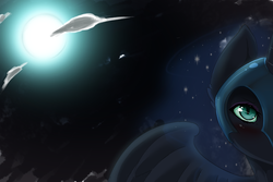 Size: 4500x3000 | Tagged: safe, artist:larkdraws, nightmare moon, g4, female, solo