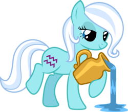 Size: 5000x4375 | Tagged: safe, artist:xpesifeindx, aquarius (g4), earth pony, pony, g4, absurd resolution, aquarius, female, jug, mare, ponyscopes, simple background, solo, transparent background, vector, water, zodiac
