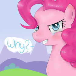 Size: 1200x1200 | Tagged: safe, artist:lisa400, pinkie pie, g4, crying, female, solo, why
