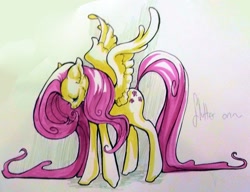 Size: 1280x985 | Tagged: safe, artist:ponymagick, fluttershy, g4, female, solo, traditional art