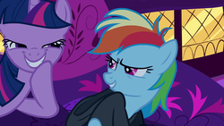 Size: 1920x1080 | Tagged: safe, screencap, rainbow dash, twilight sparkle, read it and weep, faic, out of context