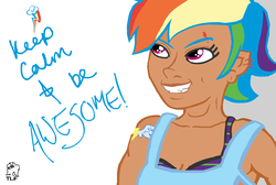 Size: 1163x783 | Tagged: safe, artist:tastes-like-fry, rainbow dash, human, g4, female, humanized, solo