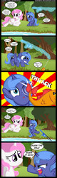 Size: 1500x4705 | Tagged: dead source, safe, artist:veggie55, princess celestia, princess luna, alicorn, fish, pony, g4, cewestia, comic, filly, fishing, magic, pink-mane celestia, s1 luna, telekinesis, woona