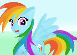 Size: 1024x724 | Tagged: safe, artist:nullkal, rainbow dash, g4, female, solo