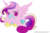 Size: 2392x1598 | Tagged: safe, artist:minecraftgal240, artist:saturdaymorningproj, princess cadance, oc, alicorn, pony, g4, eyes closed, female, hilarious in hindsight, mare, offspring, parent:princess cadance, simple background, smiling, transparent background