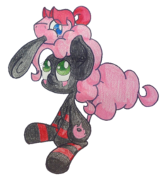 Size: 640x679 | Tagged: safe, artist:adurot, oc, oc only, earth pony, pony, ask-pony-kirby, traditional art, vore