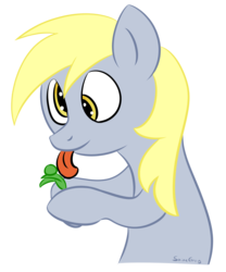 Size: 1249x1500 | Tagged: safe, artist:saine grey, derpy hooves, pegasus, pony, g4, female, licking, mare, solo, tongue out