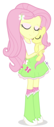 Size: 350x820 | Tagged: safe, artist:dm29, fluttershy, human, pony, equestria girls, g4, cute, duality, duo, female, filly, filly fluttershy, flutterpet, hnnng, holding a pony, hug, human ponidox, julian yeo is trying to murder us, pony pet, simple background, snuggling, square crossover, transparent background, younger