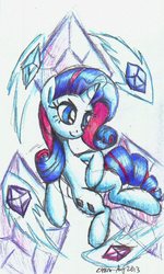 Size: 893x1484 | Tagged: safe, artist:cazra, rarity, g4, female, solo, traditional art