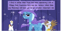 Size: 885x452 | Tagged: safe, gilda, prince blueblood, trixie, griffon, g4, confession, mlpconfessions, text, tumblr