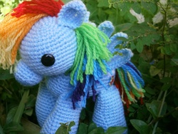 Size: 2560x1920 | Tagged: safe, artist:pisthachito, rainbow dash, g4, doll, irl, knit, photo, plushie